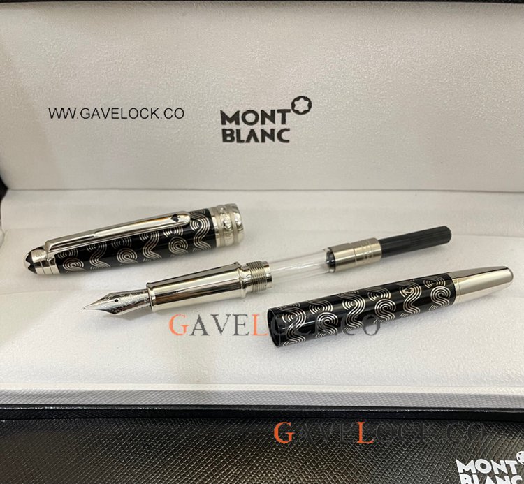 New Arrival! Copy Mont blanc Solitaire LeGrand 80 days Black Fountain 164 Slim